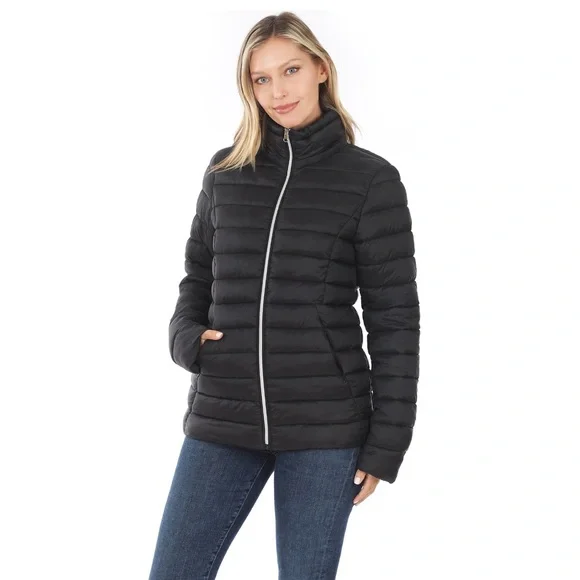 Women’s Black Puffer Jacket XL - Picture 8 of 13